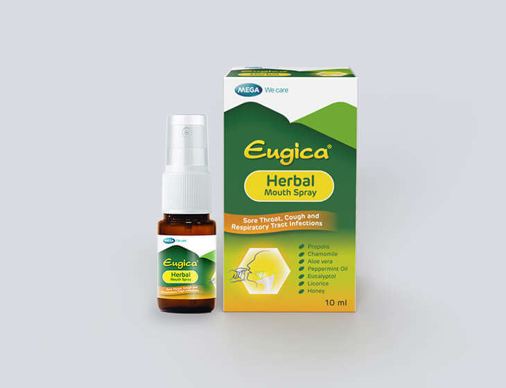 Eugica Herbal Mouth Spray Eng_Carton&bottle10ml_front